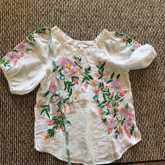 Sundance Vallejo Embroidered Top NWT in White Medium - Picture 6 of 10